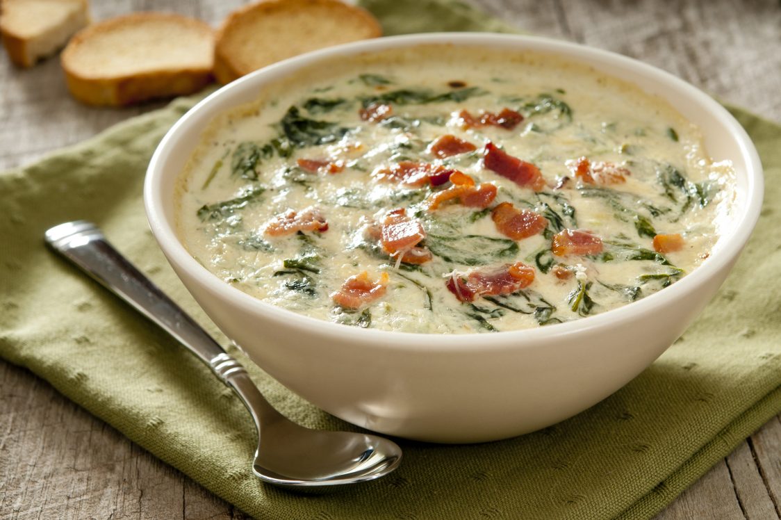 bacon spinach dip featuring field bacon