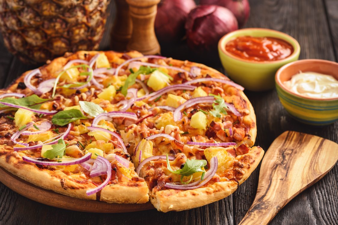 Bacon-Topped Hawaiian Pizza - Field